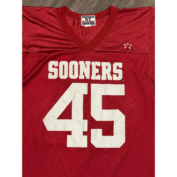 Vintage 90s Oklahoma Sooners #45 Football Jersey BT Player Sports Made USA Sz M - Picture 9 of 9